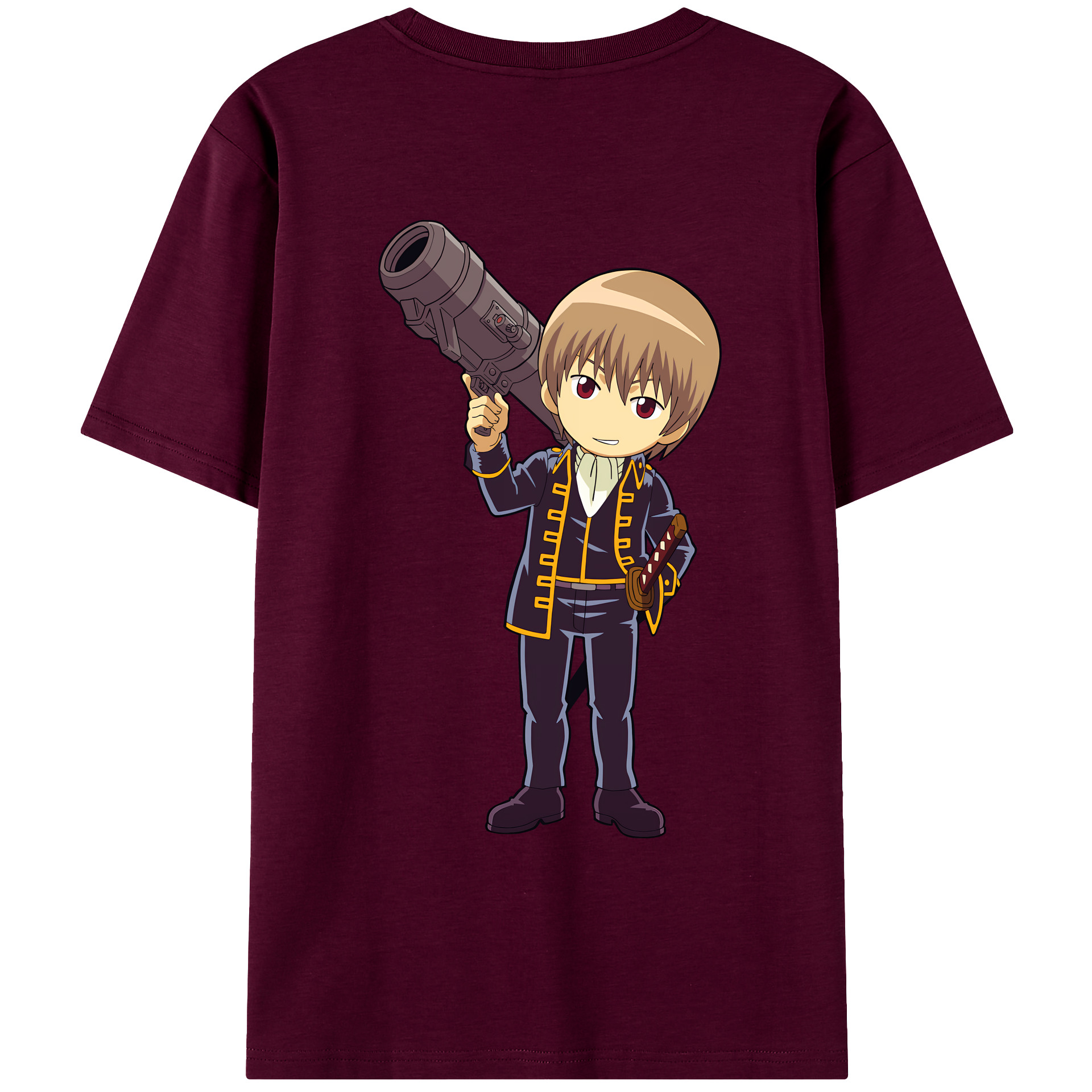 （画像用） ぎんたま 坂田銀時（さかたぎんとき） 神楽 志村新八（しむら しんぱち） GINTAMA Sakata Gintoki Kagura Shimura Shinpachi レディース半袖Tシャツ(バックプリント)